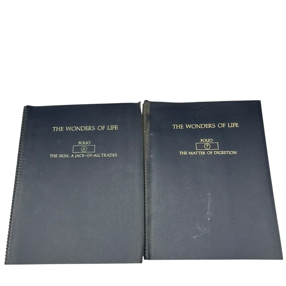 1964 VINTAGE THE WONDER OF LIFE FOLIO 12 BOOKS AND MEADE MICROSCOPE BOOK